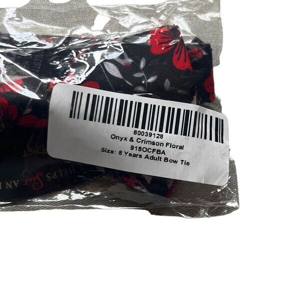 Littlest Prince Youth 8 yrs - Adult Blue Red Gray Black Floral Bow Tie NEW - Picture 3 of 3